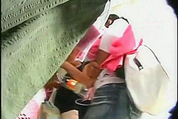 This is a hardcore upskirt action with some chubby ass