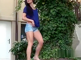 Three Kinky Girls Pissing On The Streets