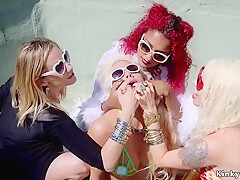 Three Lesbians Ass Fuck Fucks Blond Hair Lady Sub With Lorelei Lee, Daisy Ducati And Maitresse Madeline