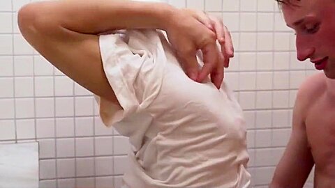 Three Young Twink Mormon Boys Have Threesome In Shower