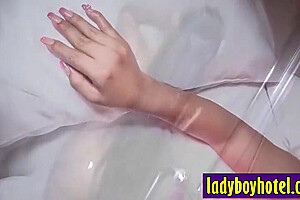 Tight Thai Ladyboy Bareback Ass Fucking After She Posed And Showed Big Ass