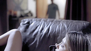 Tiny babysitter teen 18+ smashed by a blackmailing stepson