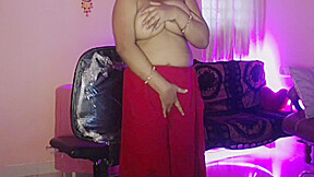 To Quench The Thirst Of Her Youth, The Sexy Village Girl Opens Her Bra And Presses Her Boobs