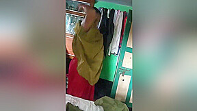 Today Exclusive- Desi Boudi Wearing Cloths After Bathing 2