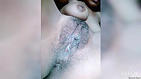 Today Exclusive- Desi Girl Showing Her Boobs And Pussy