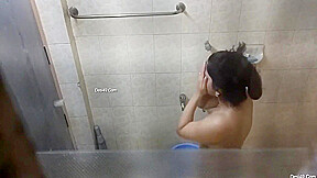 Today Exclusive-sexy Desi Girl Bathing Record By