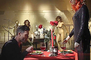 Toned tranny doll anal fucks guy