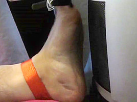 Tortured foot roasted by heating after bastinado and falaka