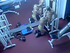 Trainer caught fucking a client in a gym