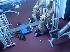 Trainer caught fucking a client in a gym