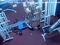 Trainer caught fucking a client in a gym