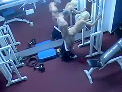 Trainer caught fucking a client in a gym