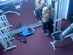 Trainer caught fucking a client in a gym