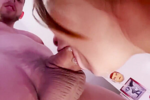 Trans Slut Gives Me A Sloppy Deepthroat Blowjob Pov - Alexa Scout And Steve Rickz