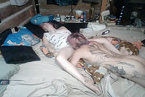 Translesbian 3way Girlfriends Having Kinky Lustful Groupsex