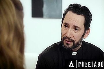 Troubled teen 18+ Fucks Her Preist To Piss Off Her Religious Stepmom - Eliza Eves And Pure Taboo