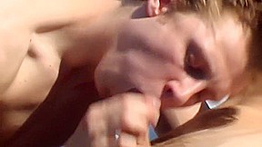 Twink Boys Have Bareback Fun Outside