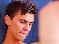 Twink cutie gets on top and takes dick in his tight butthole