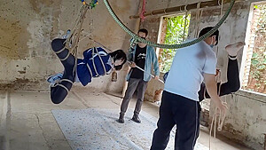 Two Girls Suspended In An Abandoned House