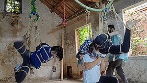 Two Girls Suspended In An Abandoned House