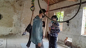 Two Girls Suspended In An Abandoned House