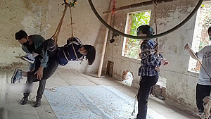 Two Girls Suspended In An Abandoned House