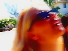 Two Nasty Bitches Strapon Peg Guy at the Beach