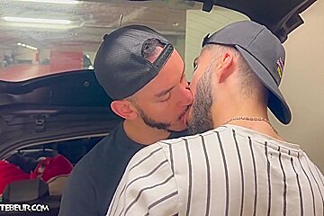 Two Young Gay Arab Men Meet On A Parking