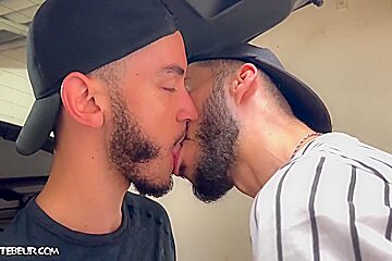 Two Young Gay Arab Men Meet On A Parking