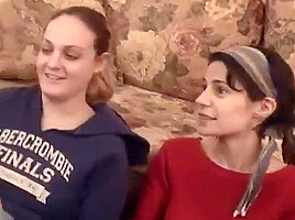Two Young Lesbians Eat Furry Burgers On The Carpeted Floor Of House