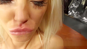 Two amateur babes partying in tv studio