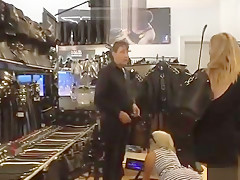 Two blonde slaves walked like dogs
