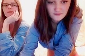 Two girls having fun