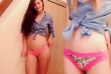 Two girls having fun