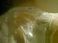 Two hot fillies make a hung stallion suck on a long dildo