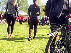 Two hot pawgs in spandex