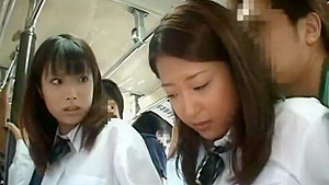 Two japanese student 18+ bus