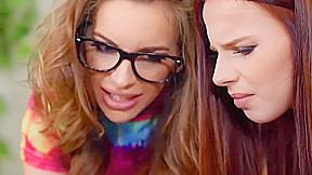 Two pretty Step sisters defend themselves in the room