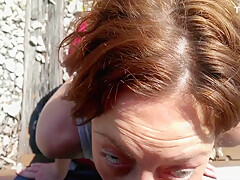 Ugly Homeless Whore Sucking Black Cock Outdoor Railroad