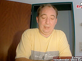 Ugly german Housewife make User sex Casting and get fucked