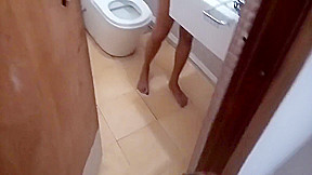 Undresses In Bathroom With Shower With Indian Lady