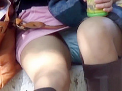 Upskirt asian ho in park