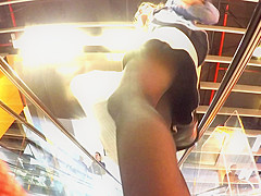 Upskirt at the stairs