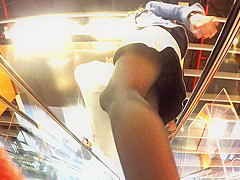 Upskirt at the stairs