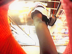 Upskirt at the stairs