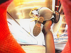 Upskirt at the stairs