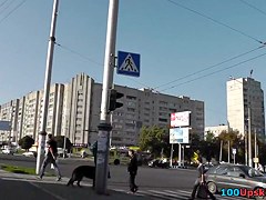 Upskirt in public with sexy woman in pantyhose