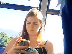 Upskirt panty tease