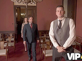 VIP4K Small cheap wedding turns into public fucking action of the brides