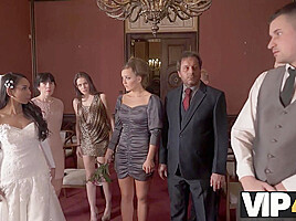 VIP4K Small cheap wedding turns into public fucking action of the brides